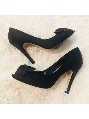 Joey Black Peep Toe Sparkle Heels